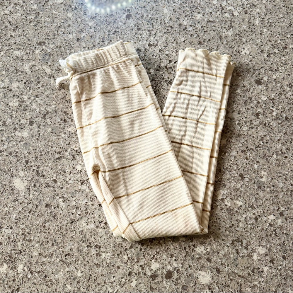 Grayson Collective l Striped Cream and Brown Kids Bottoms l 5T